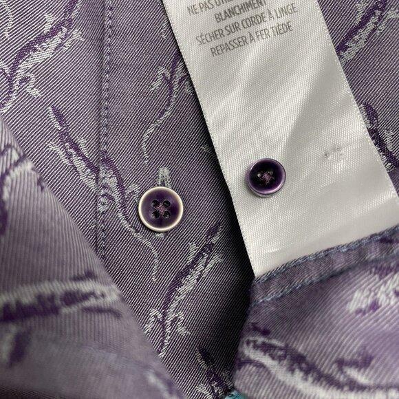 ROBERT GRAHAM SHIRT BUTTON UP FLIP CUFF LIZARD PATTERN EMBROIDERED BACK MENS 2XL - Picture 9 of 13